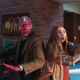 Wanda and Vision hearing a sound.